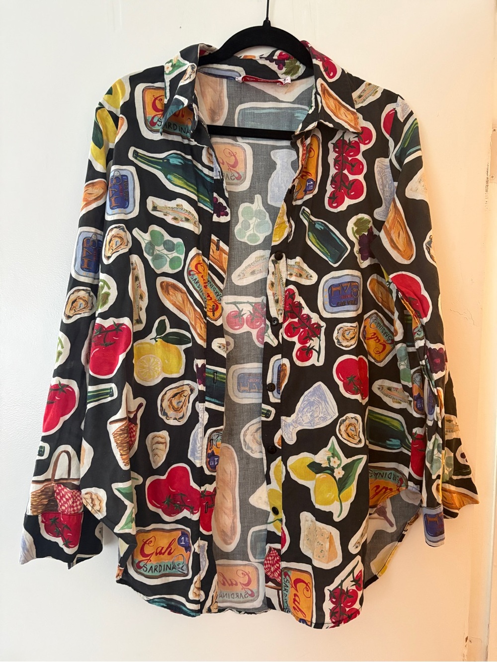 Lisa says Gah - Tessa Italian summer button down in black size M